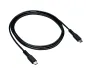 Preview: USB Typ C auf C Ladekabel, Polybag, schwarz, 0.5m 2x USB Typ C Stecker, 60W, 3A, OD: 3.5mm